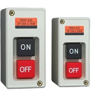 Single Phase/Three Phase Motor Start-Stop Button Switch Press Button Control Box